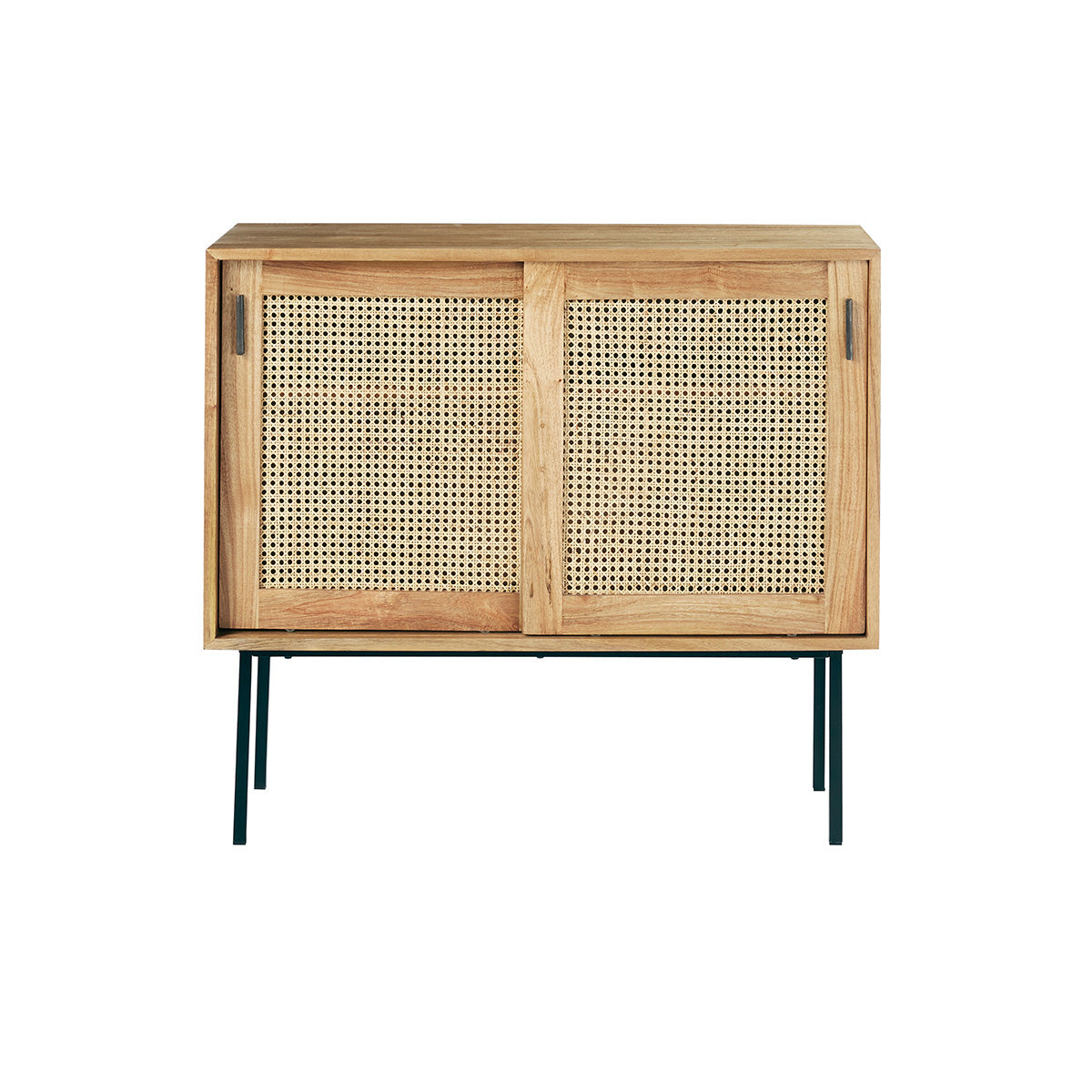 AUBIN - Kommode aus massivem Mindi und Rohrgeflecht 100 cm