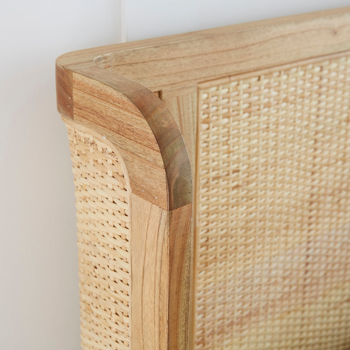 GISELE - Kopfteil aus Rattan und massivem Mindi 160 cm