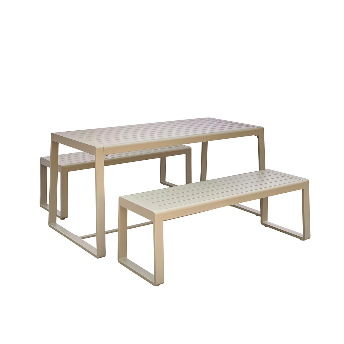 SÉLÈNE - Gartenmöbel aus grünem Aluminium 4 pers.