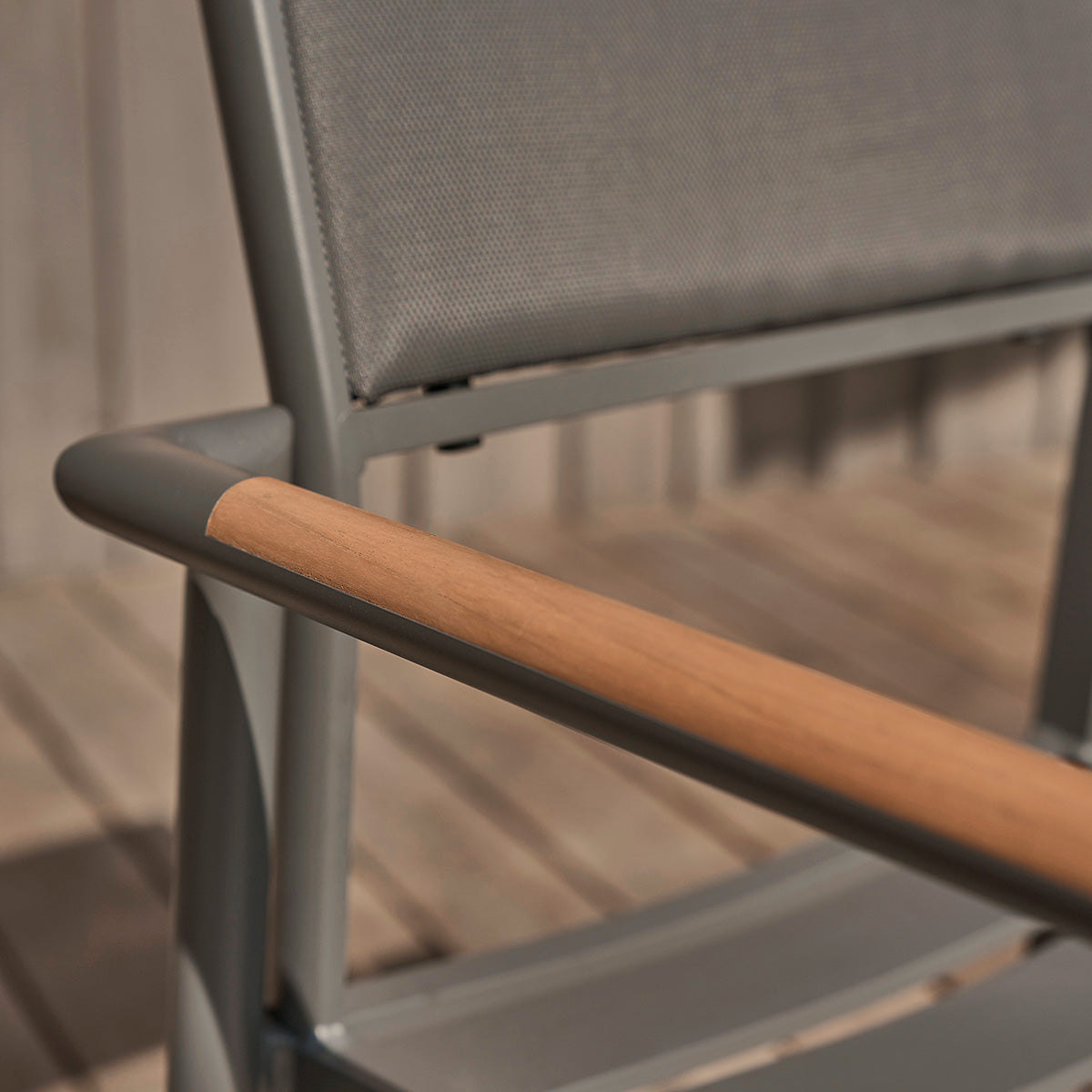 SIENA - Gartensessel aus massivem Teakholz und Aluminium