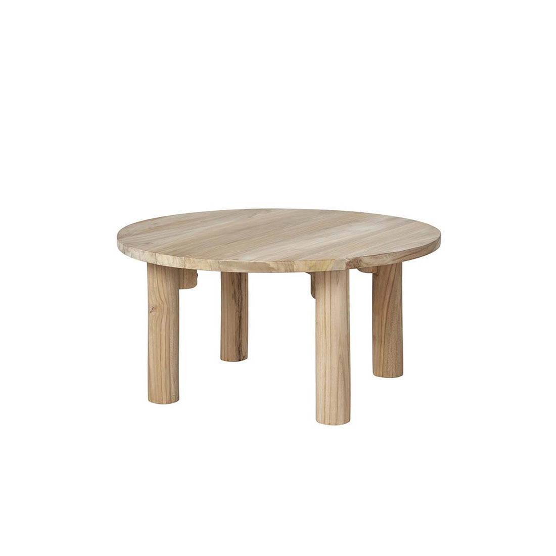 ALDO - Couchtisch aus massivem Teakholz Ø 80 cm