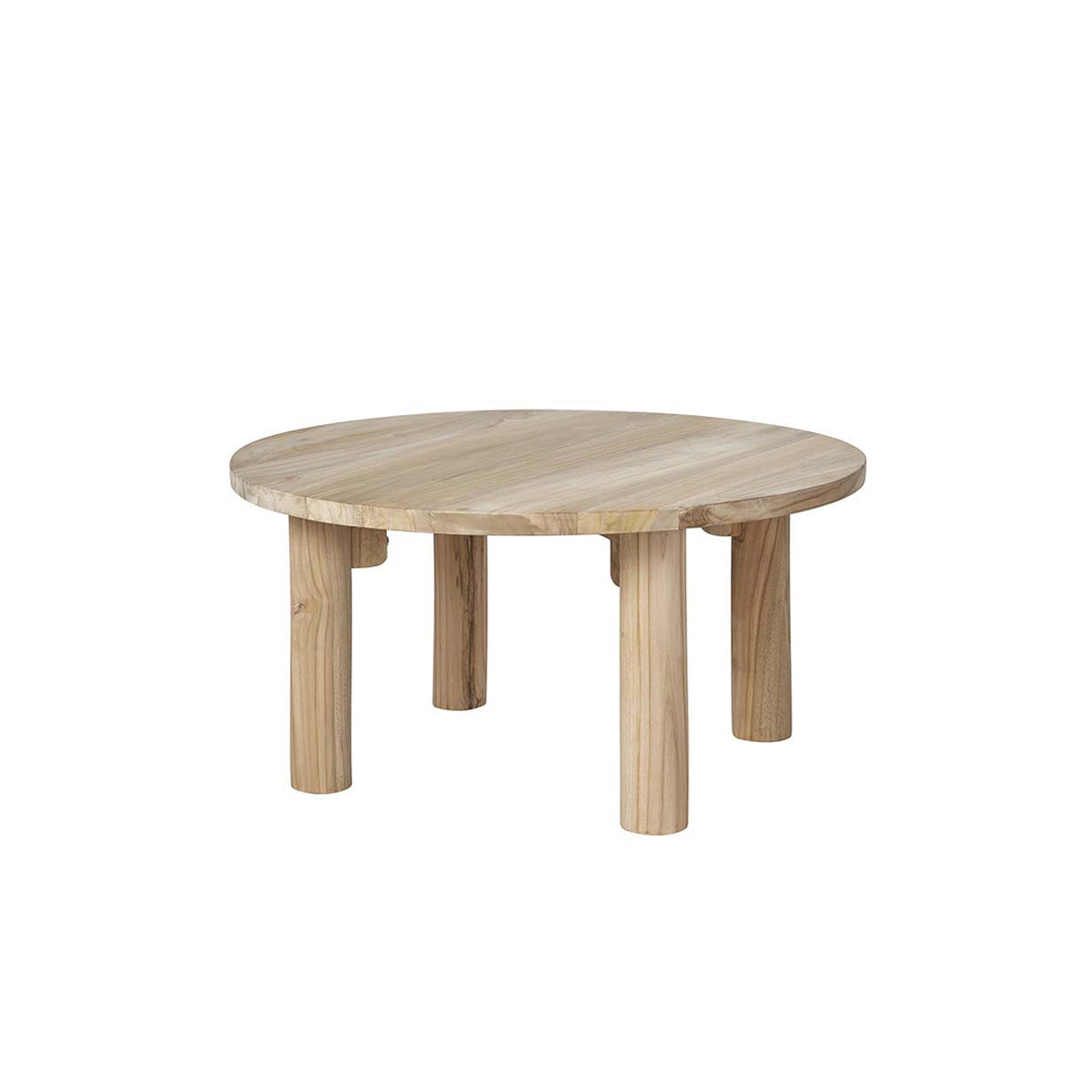 ALDO - Couchtisch aus massivem Teakholz Ø 80 cm