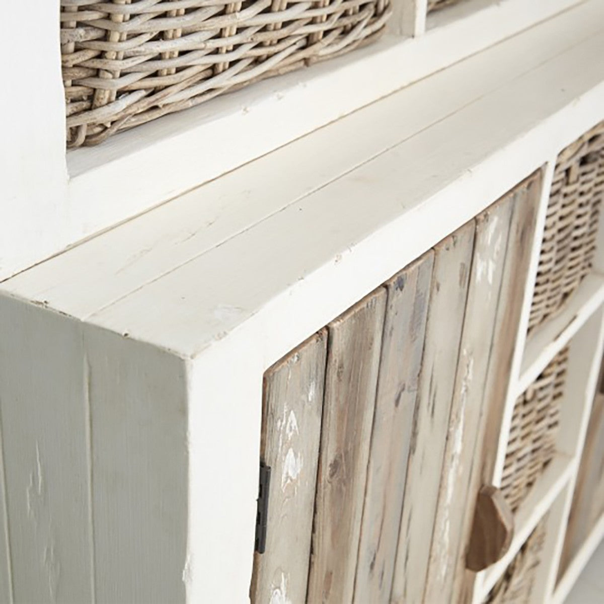 HONFLEUR - Geschirrschrank aus massivem recyceltem Holz 140 cm