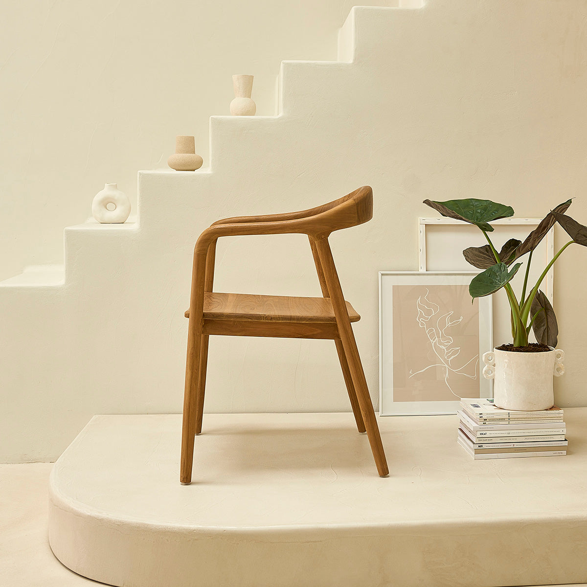 AMBRE - Stuhl aus massivem Teakholz