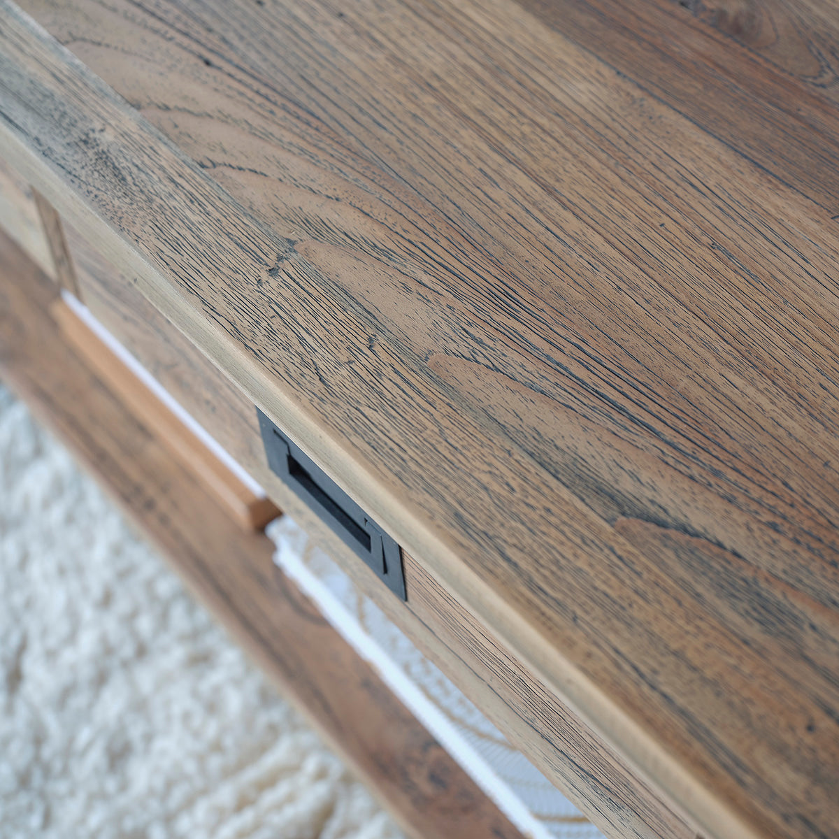 CARGO - Couchtisch aus recyceltem massivem Teakholz 120 cm