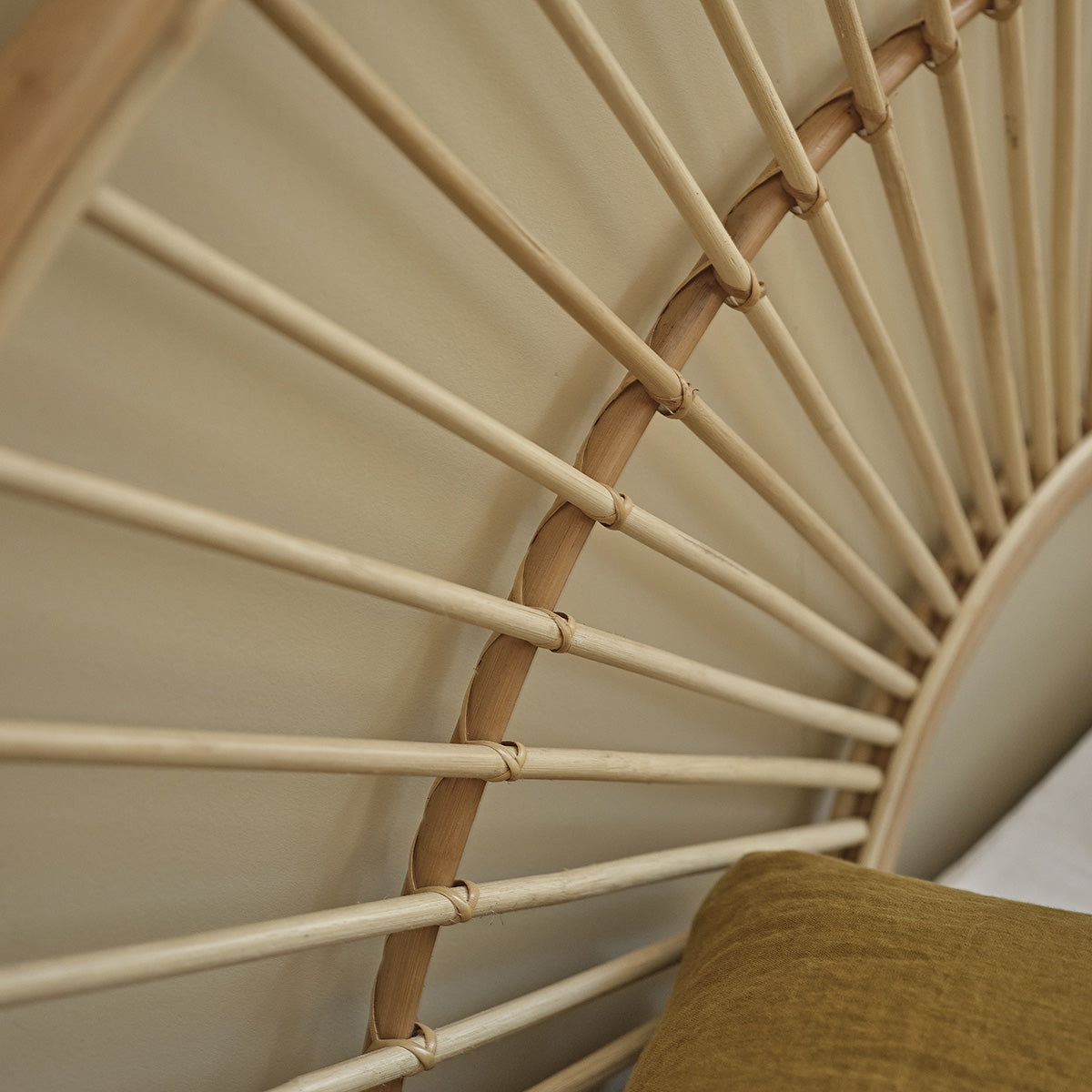 BOHO - Abgerundetes Kopfteil aus Rattan 160 cm