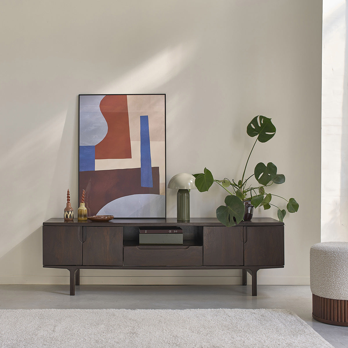 LAZARE - TV-Möbel aus massivem Mangoholz, 180 cm