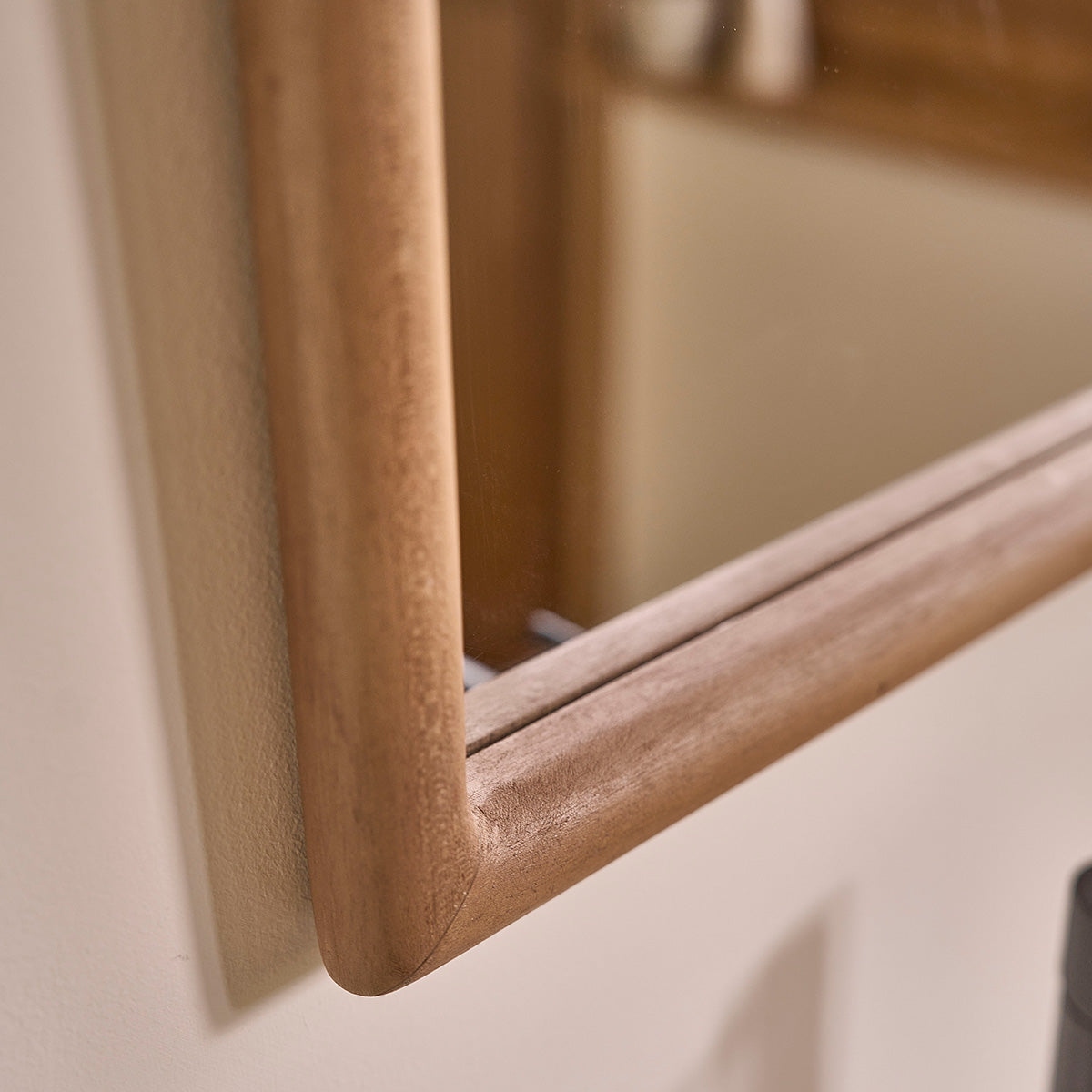 COLINE - Spiegel aus massivem Teakholz 80x50 cm