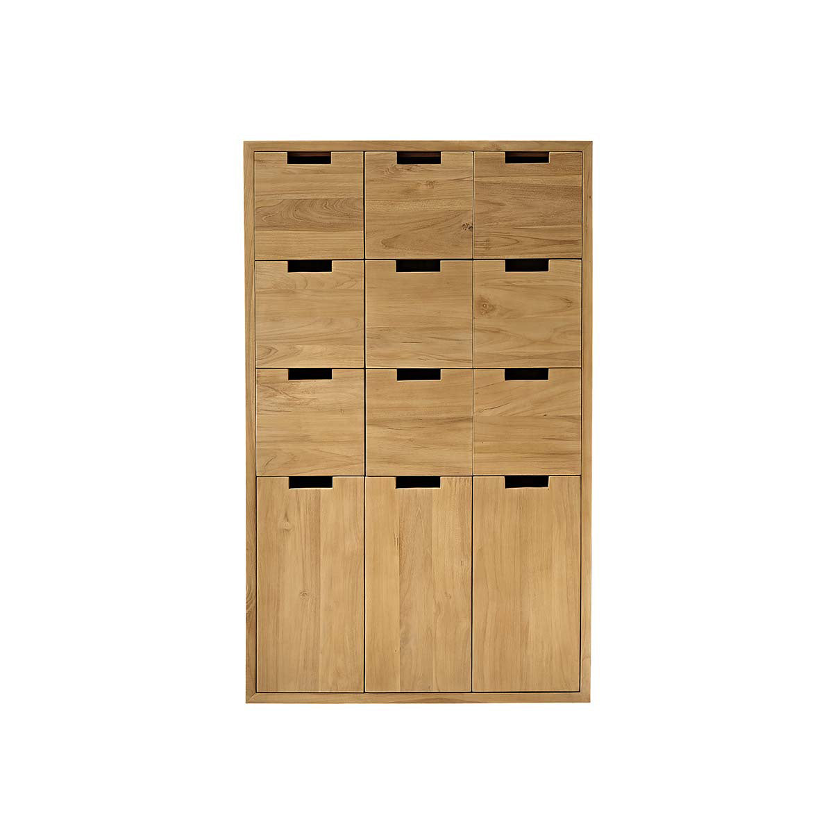 ALDO - Eingangsschrank aus massivem Teakholz, 35 cm