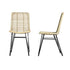 Set aus 2 Stühlen aus Rattan und Metall