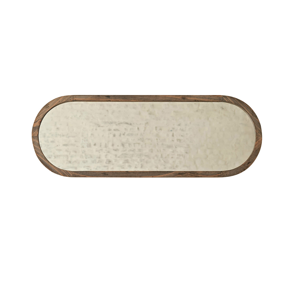 SEZANNE - Spiegel aus massivem recyceltem Holz oval 140x50 cm