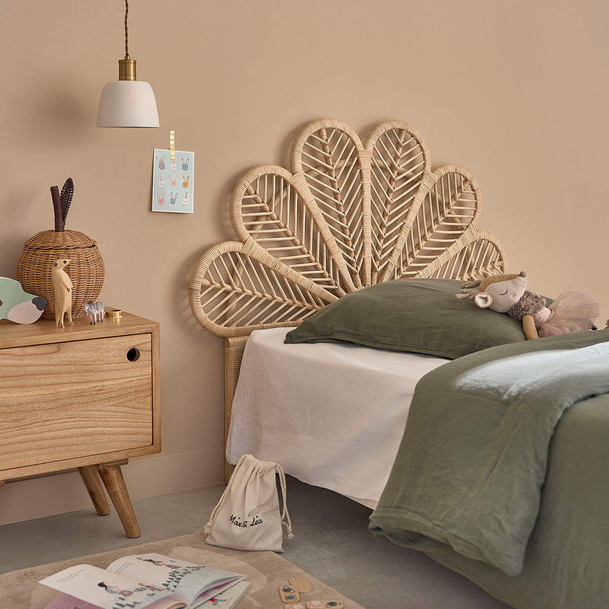 COLETTE - Kopfteil aus Rattan 90 cm