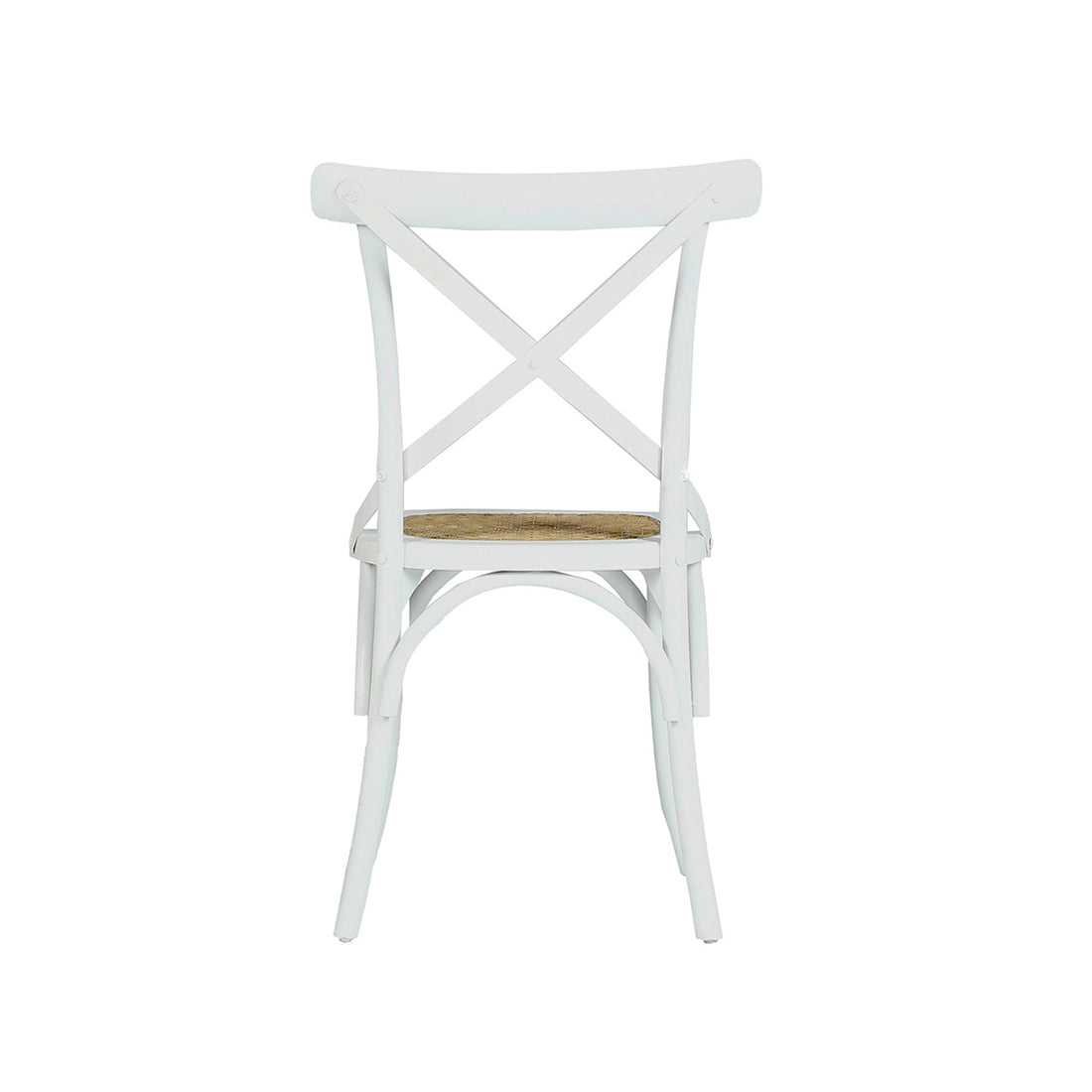 LONDRES - Bistrostuhl aus massivem Mahagoni und Rattan weiß