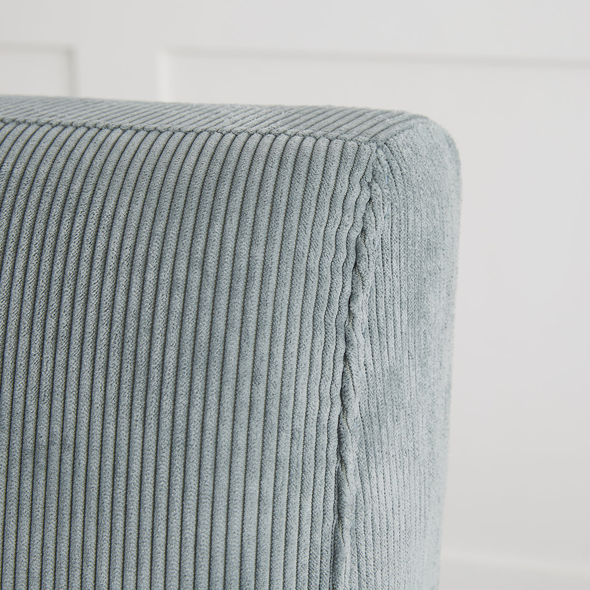 CHELSEA - Fauteuil velours côtelé bleu