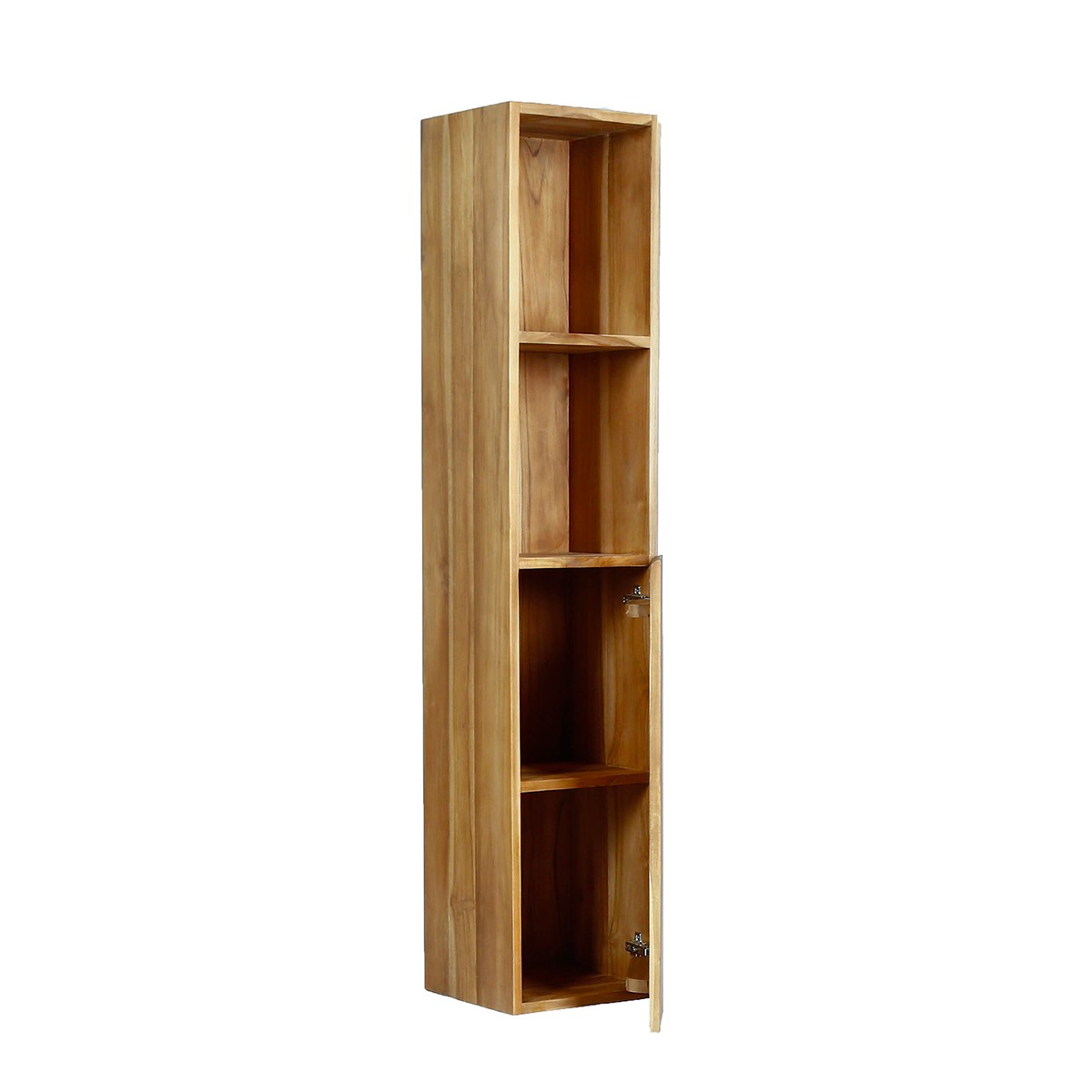 Badezimmersäule aus massivem Teakholz hängend 150 cm