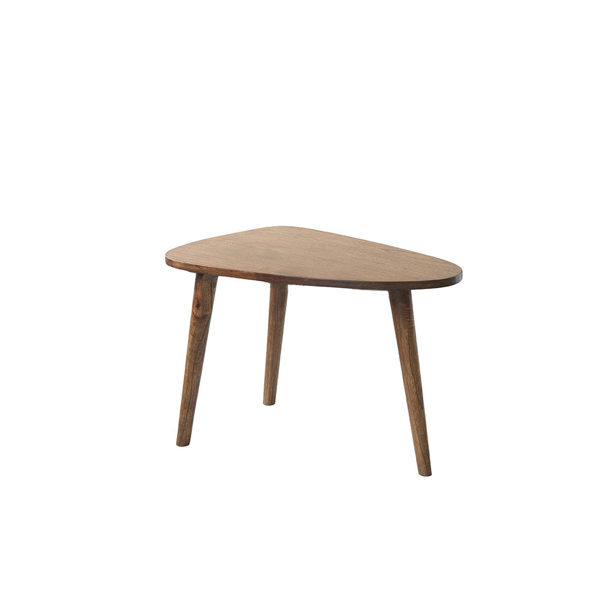 BRUNE - Couchtisch aus massivem Mindy in Walnuss-Finish 62 cm