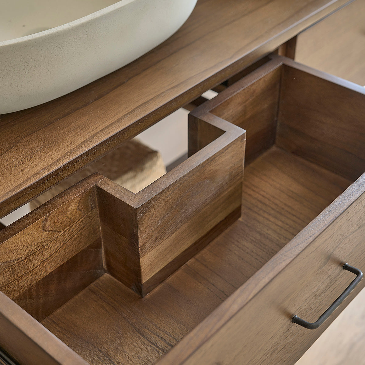 CALIXTE - Badezimmermöbel aus massivem Mindi 135 cm