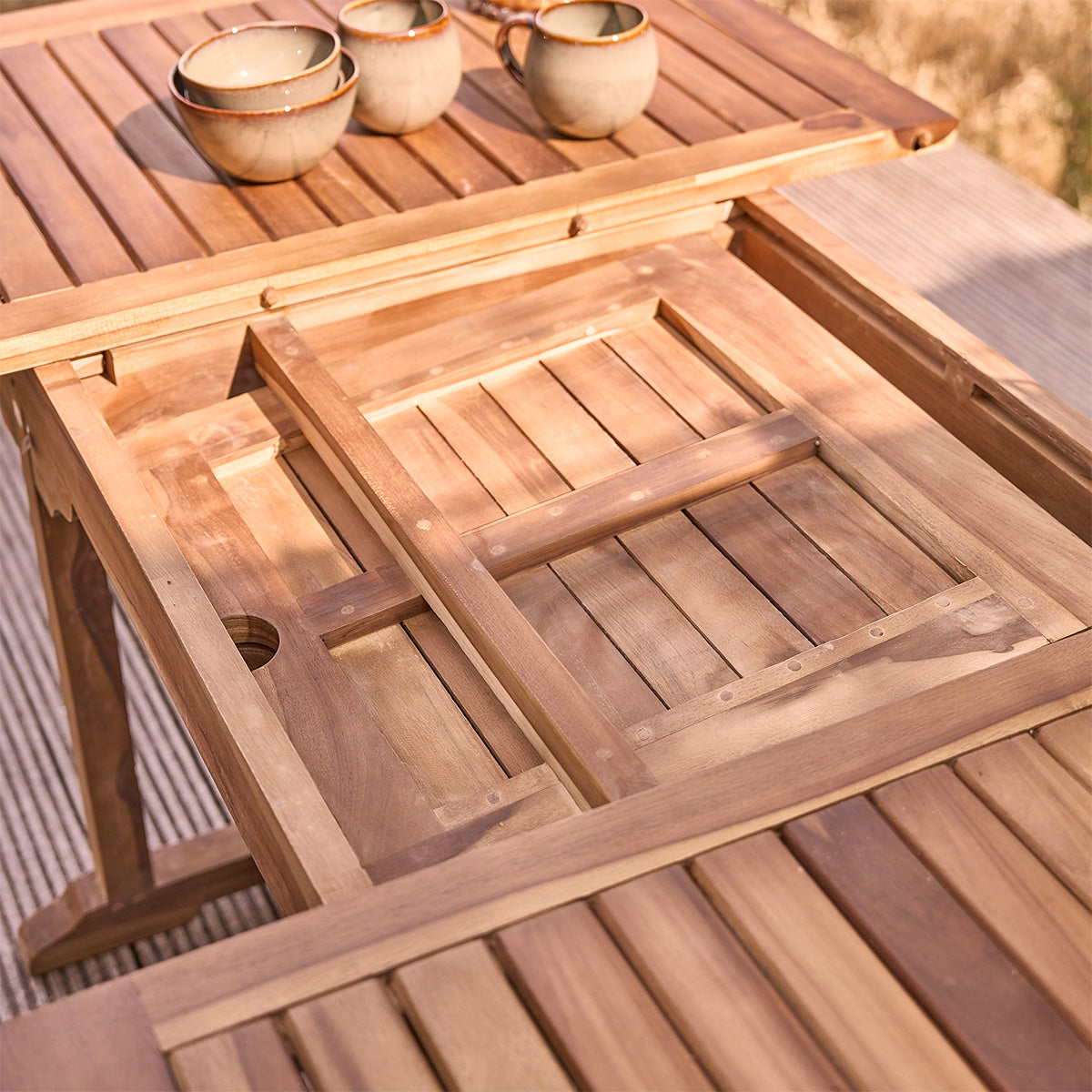 BALI - Ausziehbare Gartenmöbel aus geöltem Teakholz 6/8-Sitzer