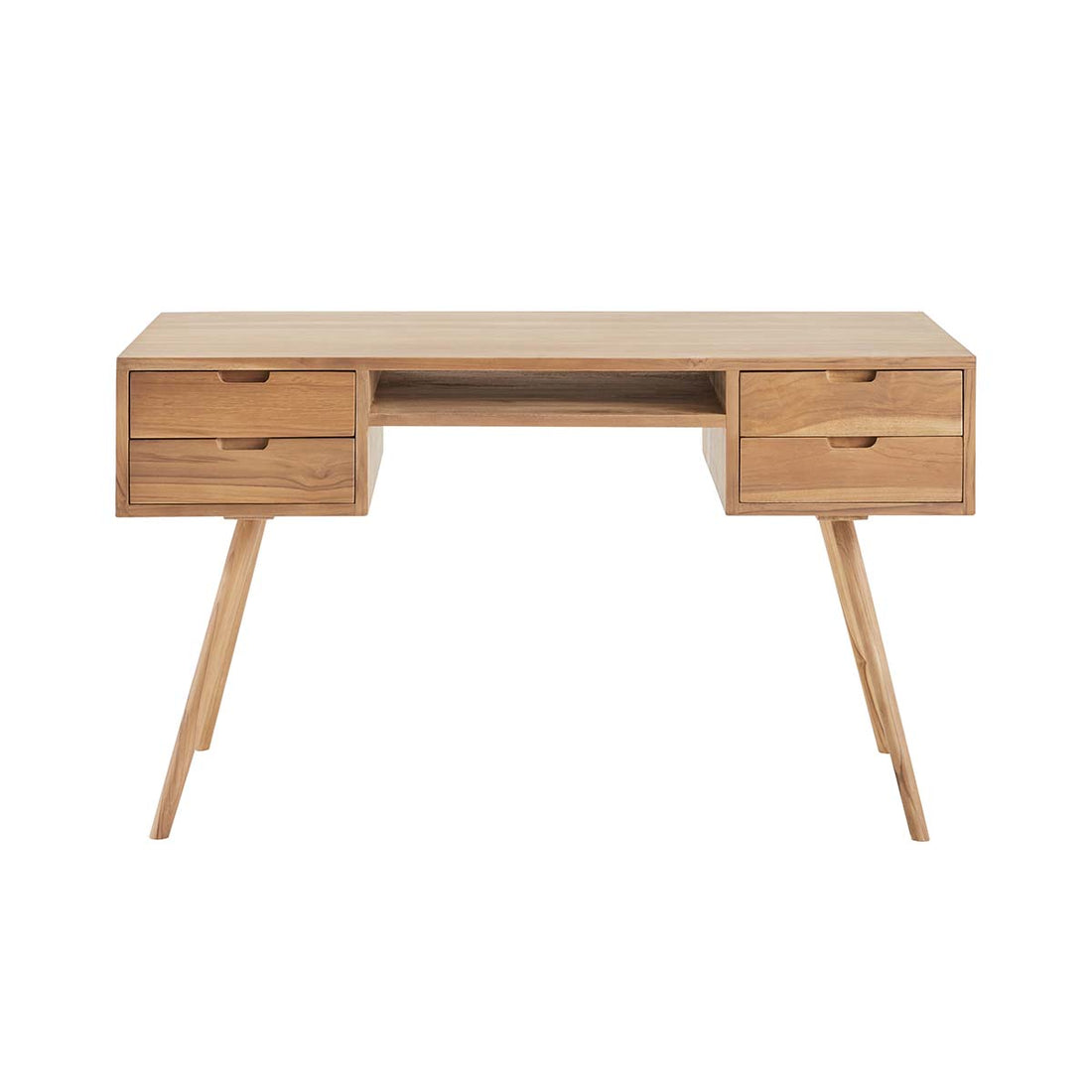 ISAURE - Schreibtisch aus massivem Teakholz 130 cm