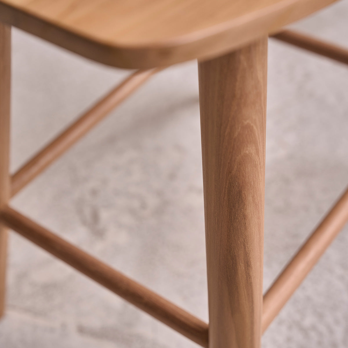 AMBRE - Hocker aus massivem Teakholz 45 cm