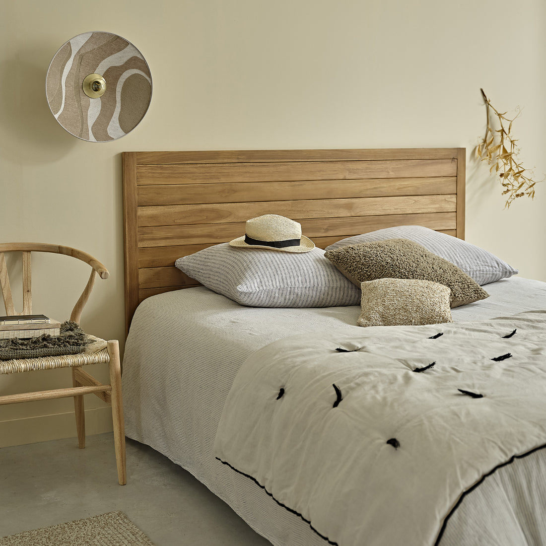 BOSTON - Kopfteil aus massivem Teakholz 160 cm