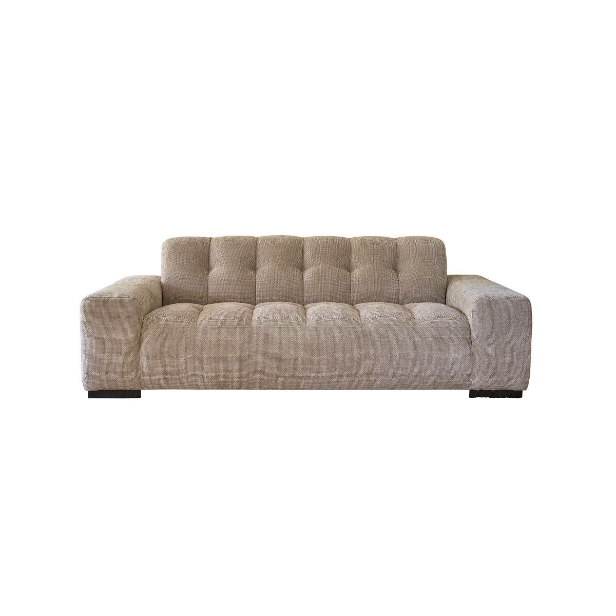 ALPHONSE - 3-Sitzer-Sofa in beigefarbenem gewebtem Samt