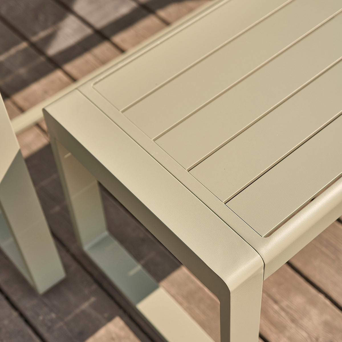 SÉLÈNE - Gartenmöbel aus grünem Aluminium 4 pers.