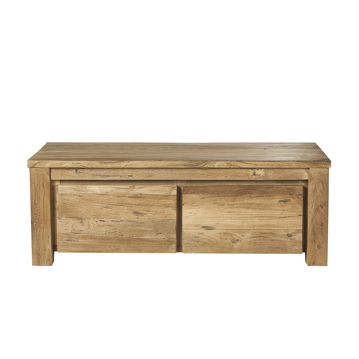 CARGO - Couchtisch aus recyceltem massivem Teakholz 120 cm