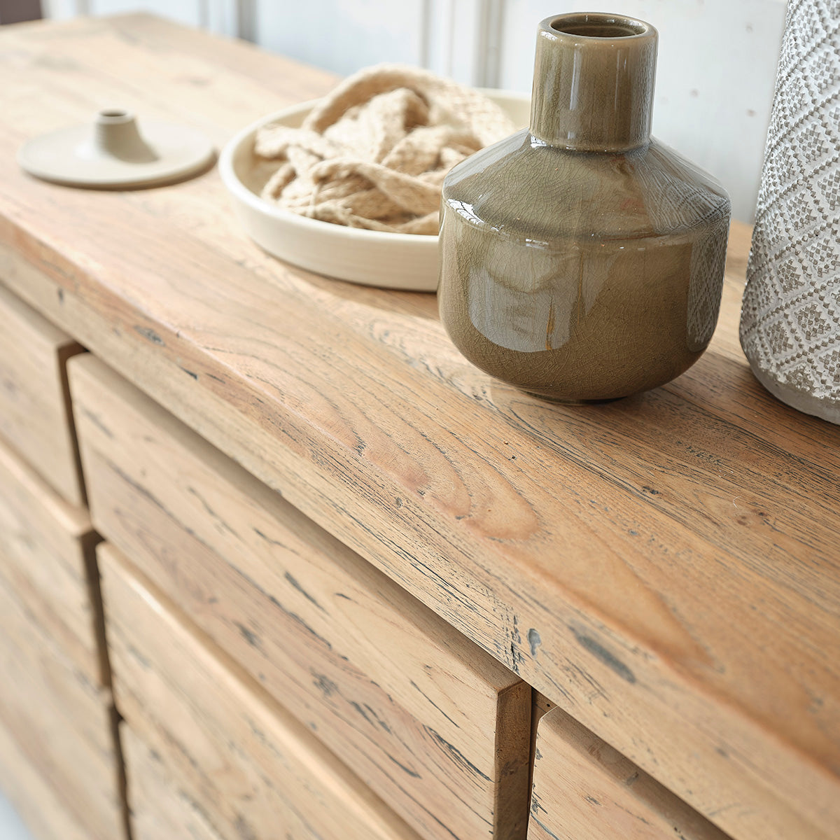 CARGO - Kommode aus massivem recyceltem Teakholz 160 cm