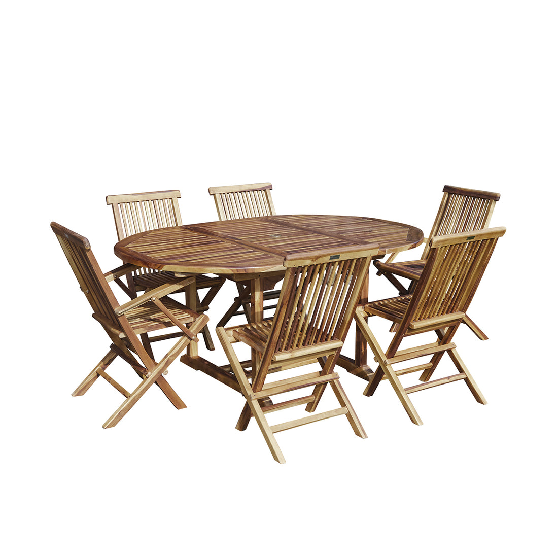 BALI - Ausziehbare Gartenmöbel aus geöltem Teakholz 6/8 Sitze