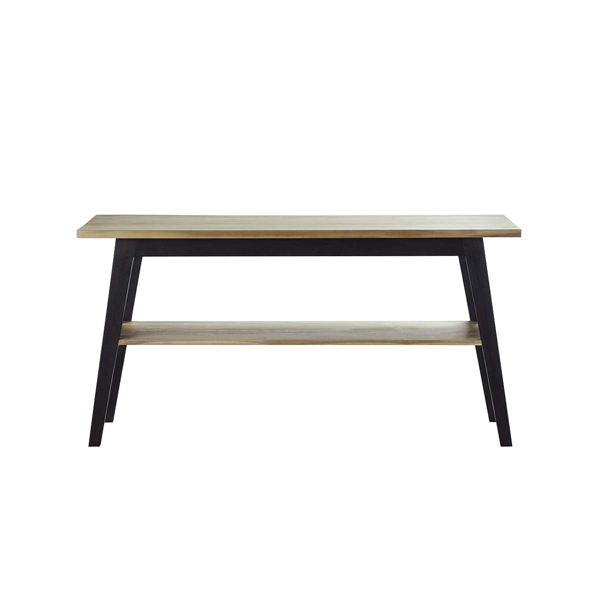 SARA - Badezimmermöbel aus massivem Teakholz mit schwarzen Beinen 150 cm