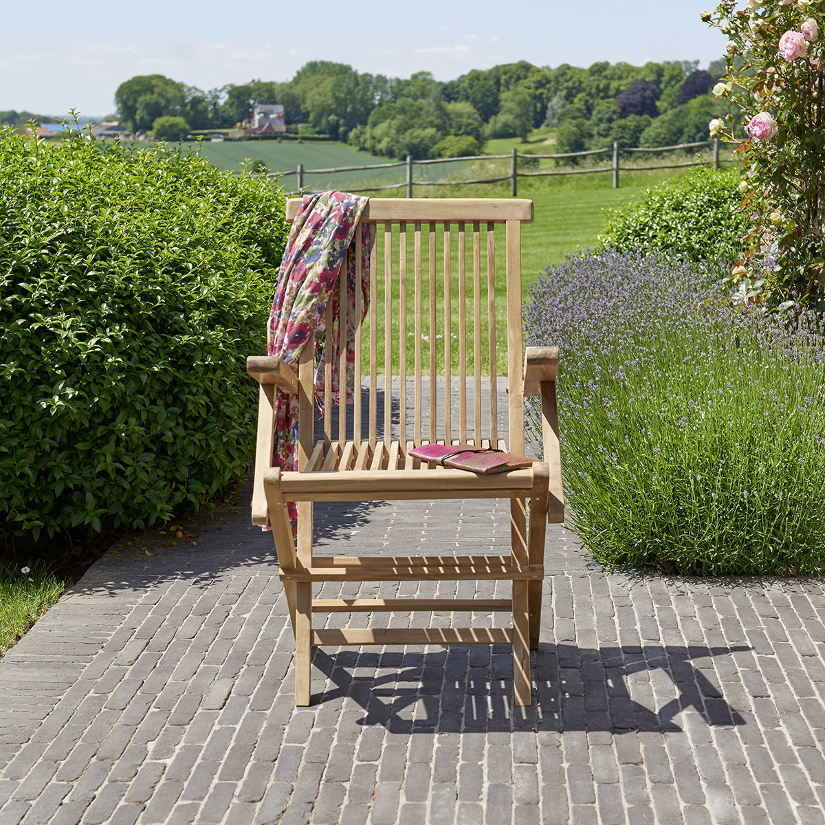 MIDLAND - Klappbarer Gartensessel Teakholz (2er Set)