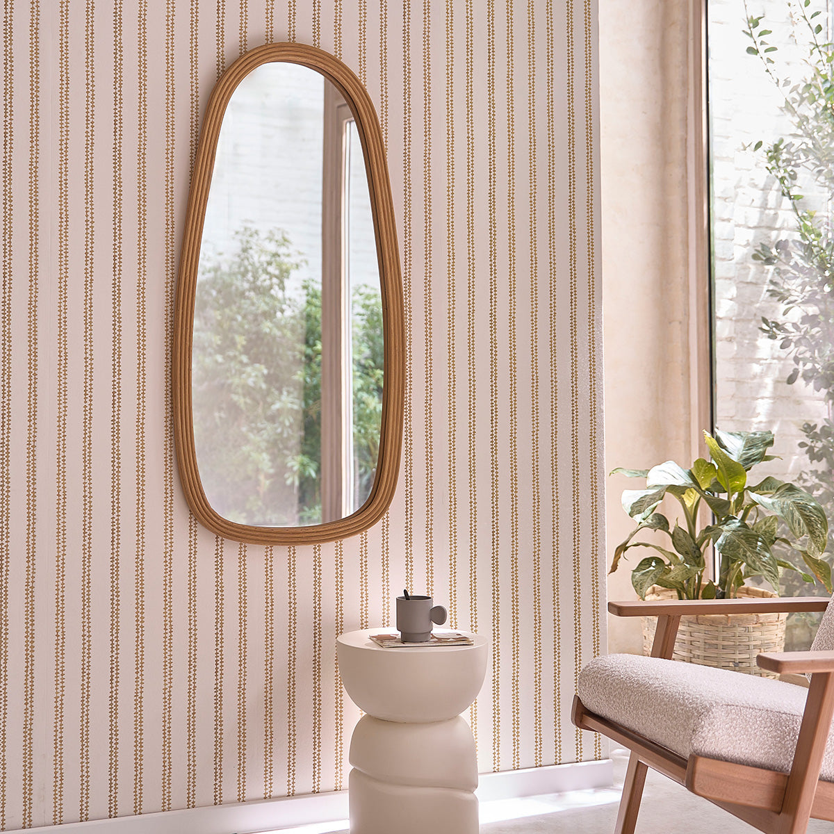 LEON - Spiegel aus Rattan 120x60 cm