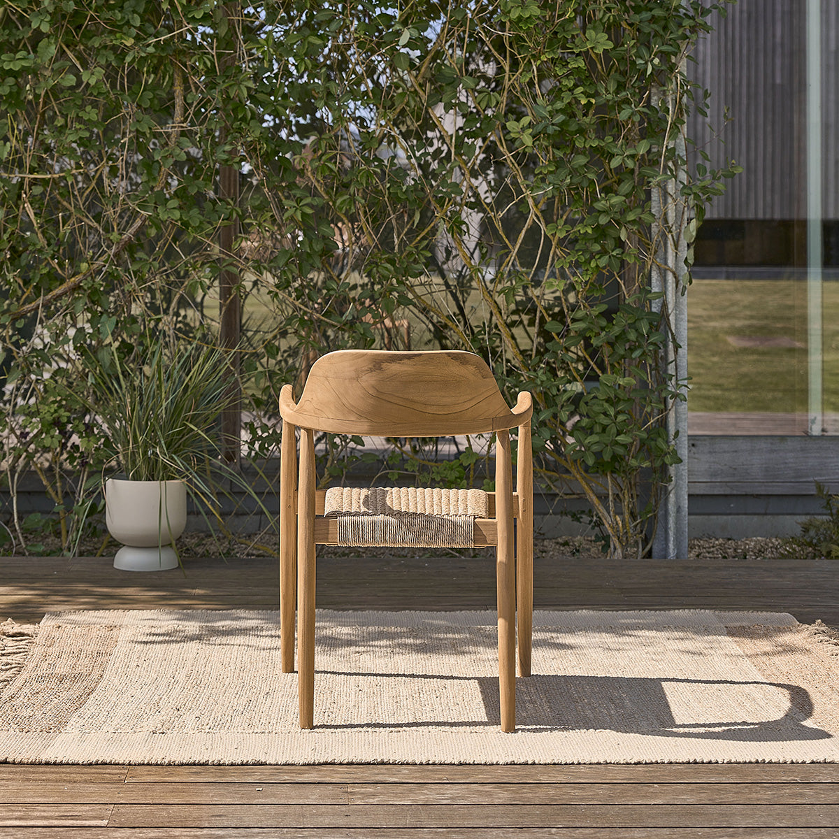 ALIZÉ - Gartenstuhl aus massivem Teakholz und Tauwerk (Satz von 2)
