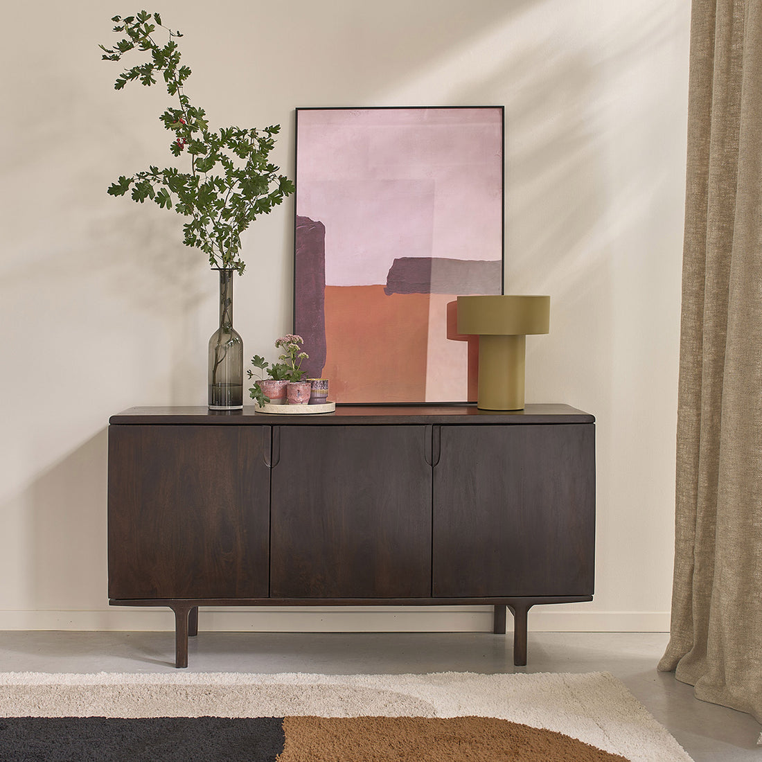LAZARE - Sideboard aus massivem Mangoholz, 150 cm