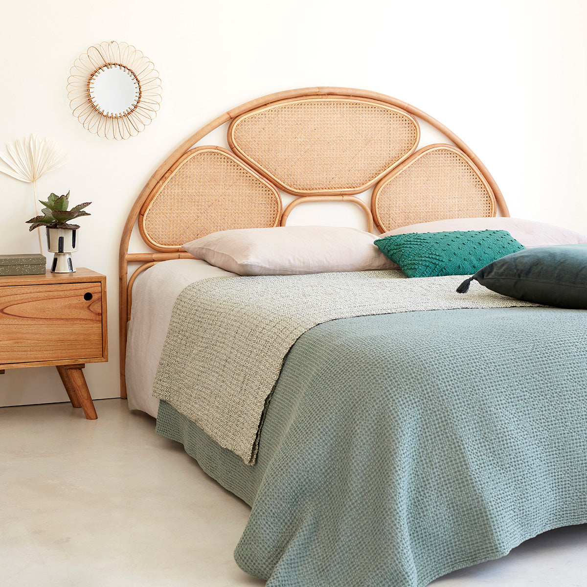 AVA - Kopfteil aus Rohrgeflecht und Rattan 160 cm