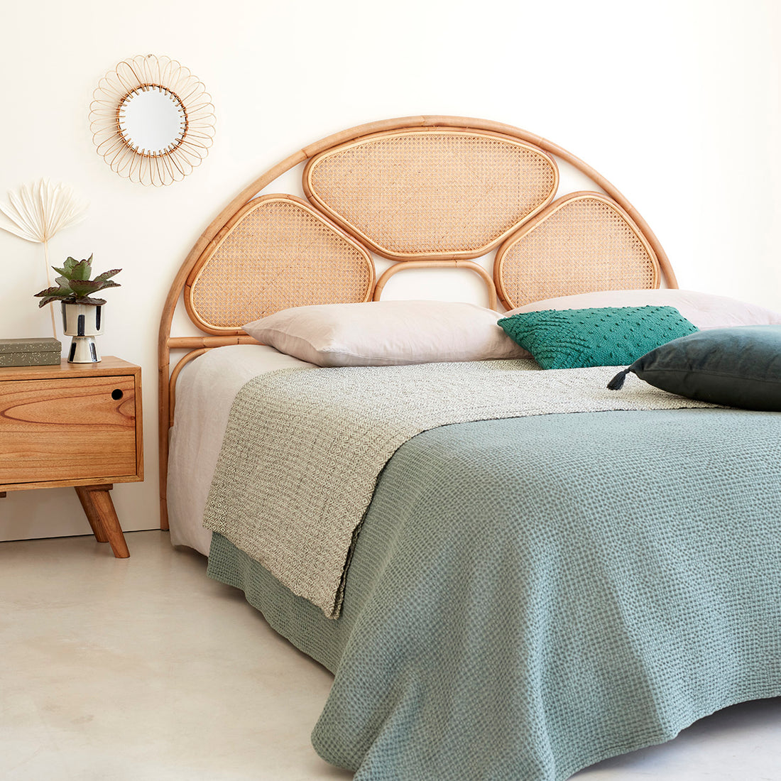 AVA - Kopfteil aus Rohrgeflecht und Rattan 160 cm