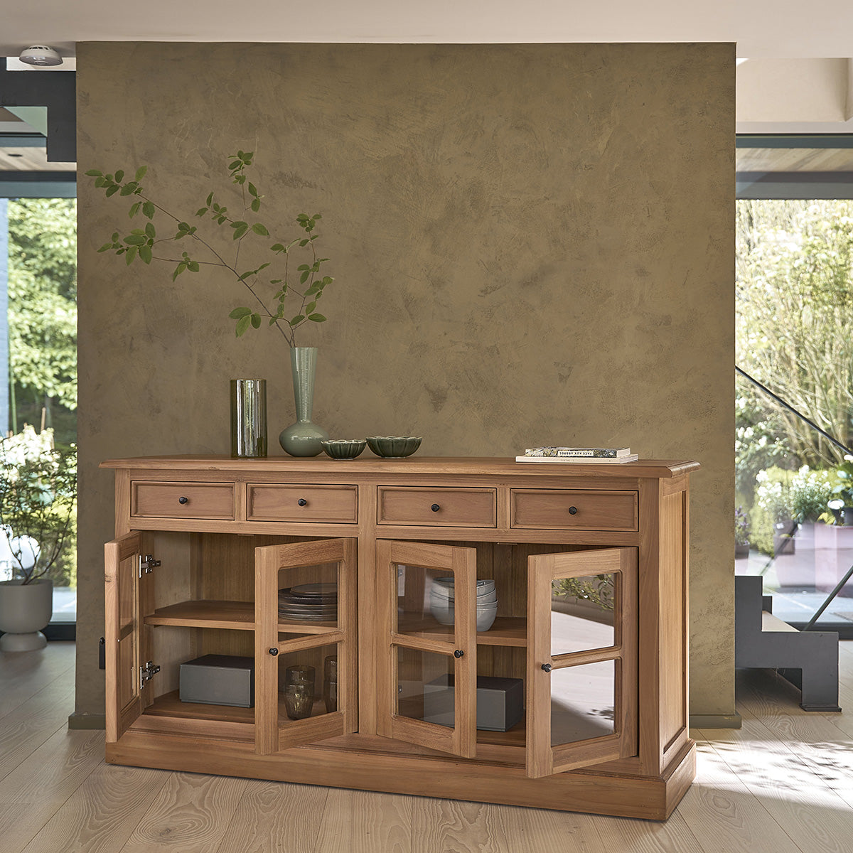 ADAM - Buffet aus massivem Teakholz 160 cm