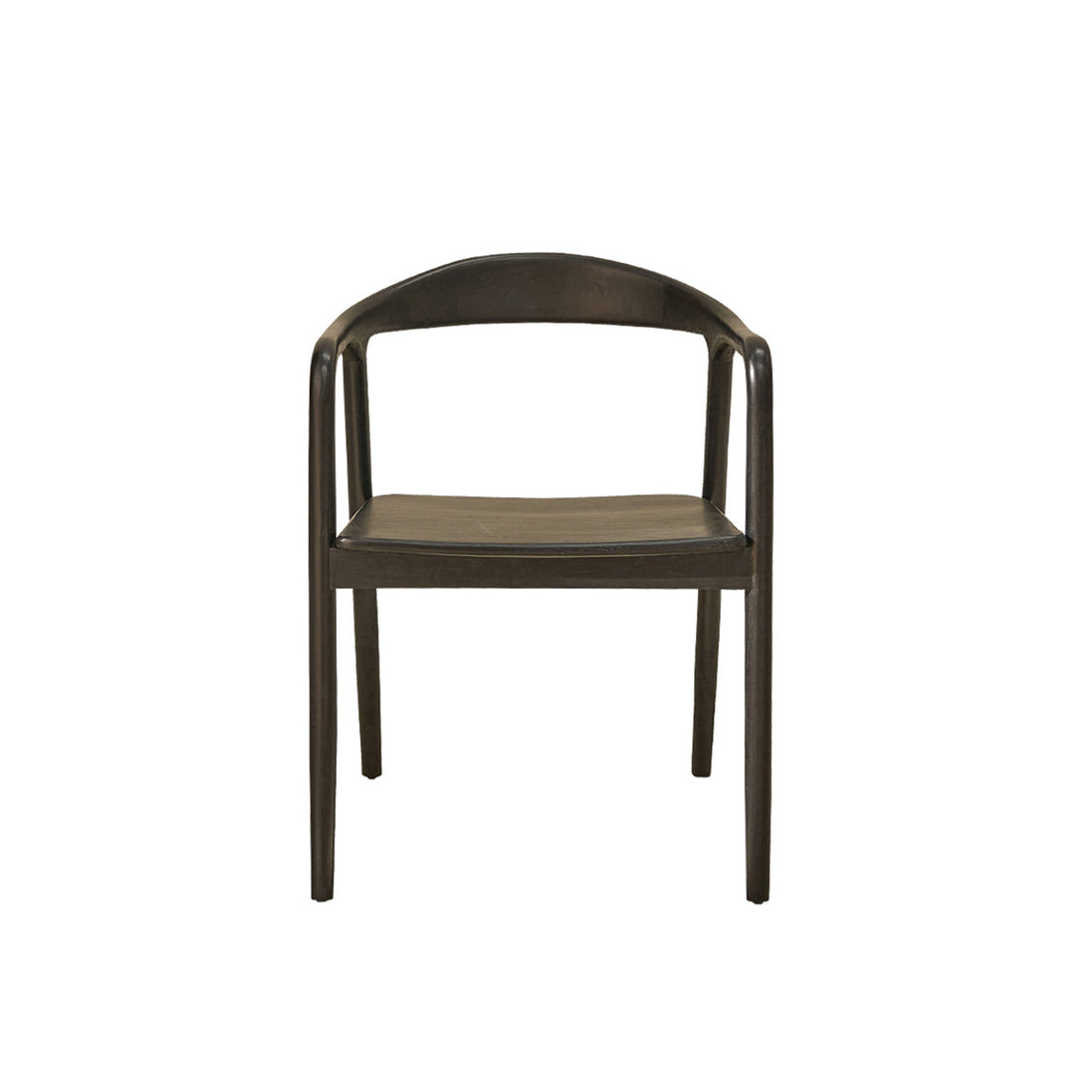 AMBRE - Stuhl aus massivem Teakholz schwarz