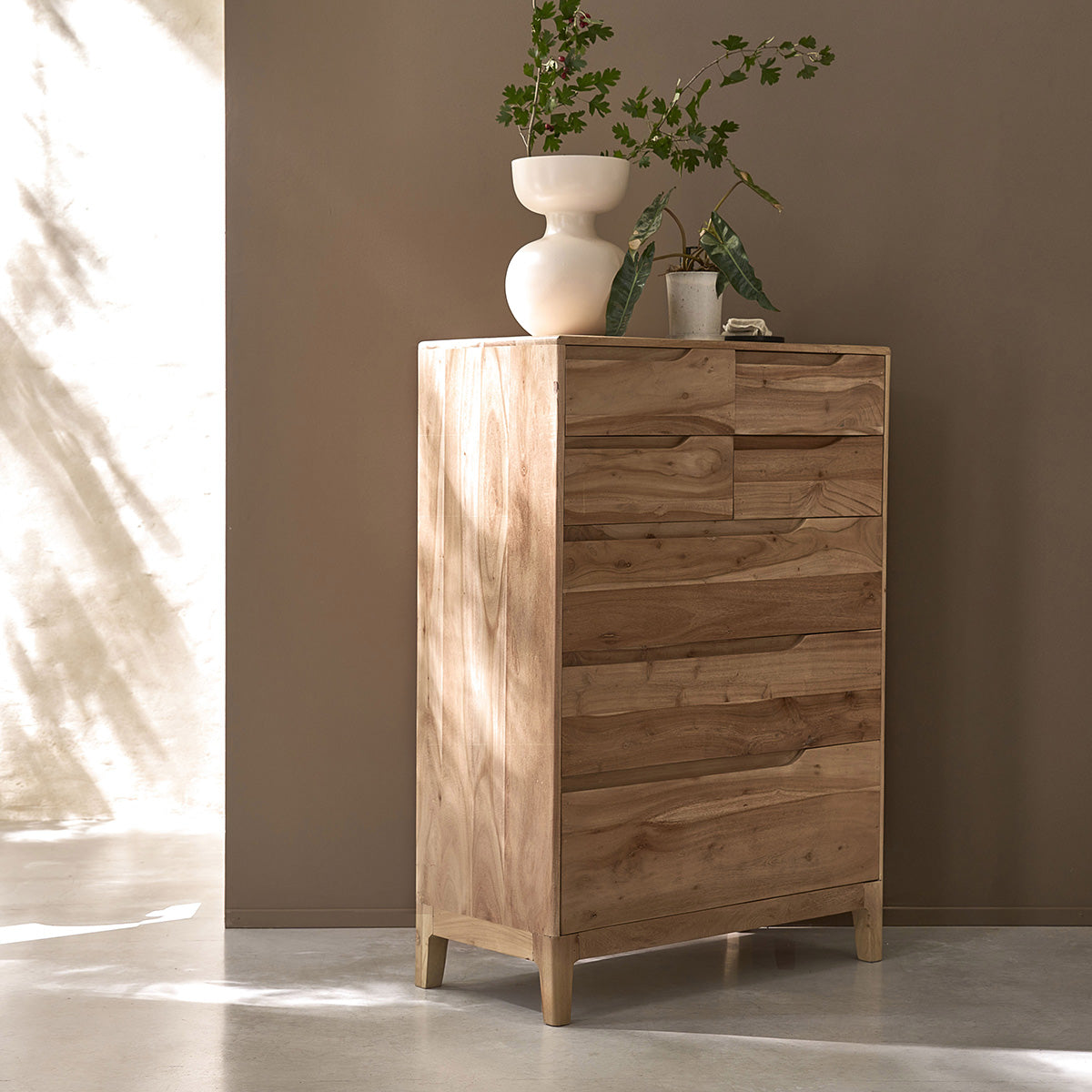 SAMSO - Kommode aus massiver Akazie, 80 cm