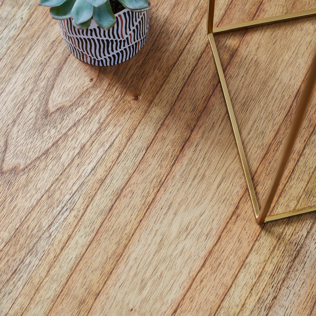BASILE - Beistelltisch aus massivem Mindi-Holz Ø 65 cm
