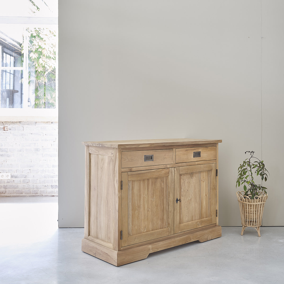 BOSTON - Sideboard aus massivem Teakholz 120 cm