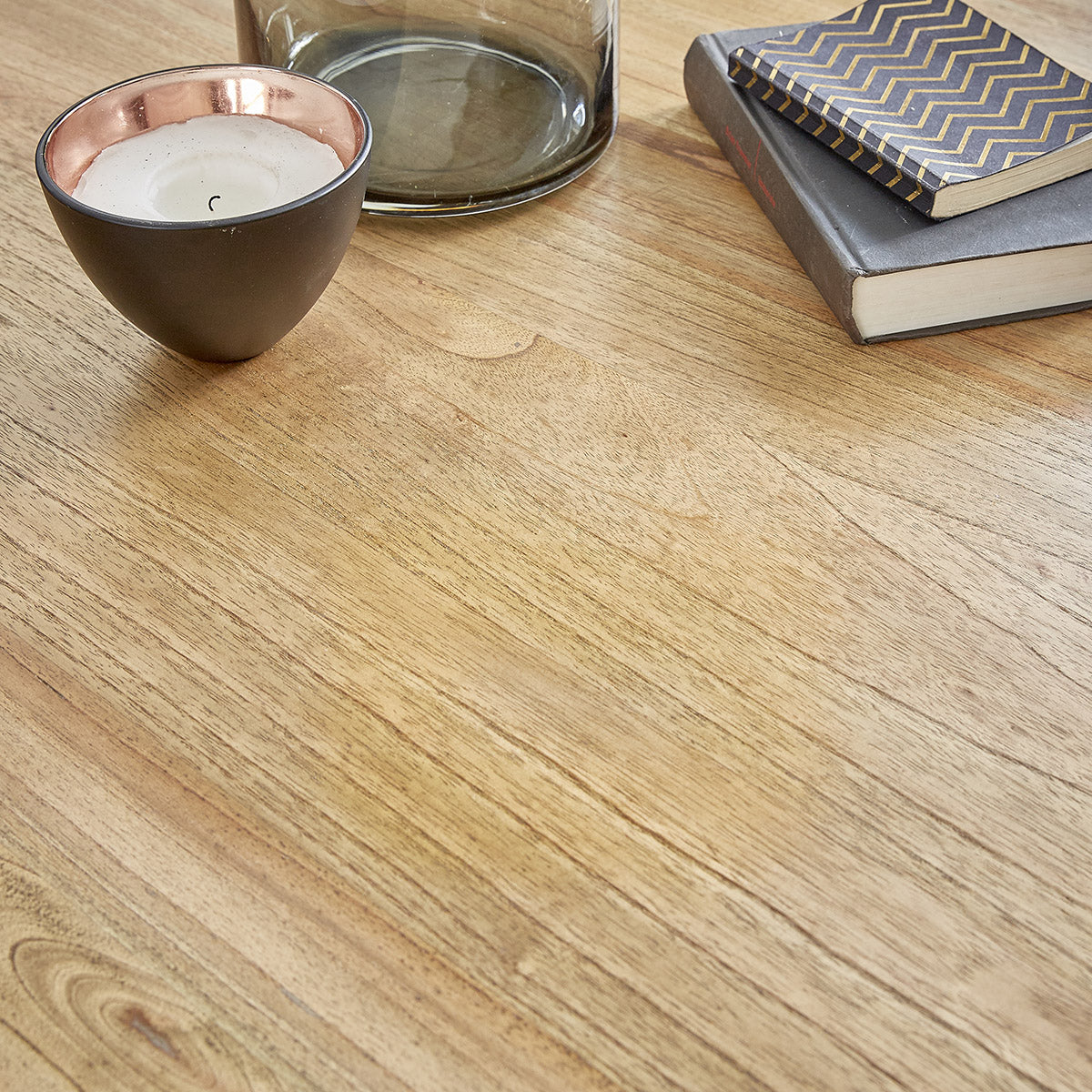 BASILE - Couchtisch aus massivem Mindi-Holz Ø 100 cm