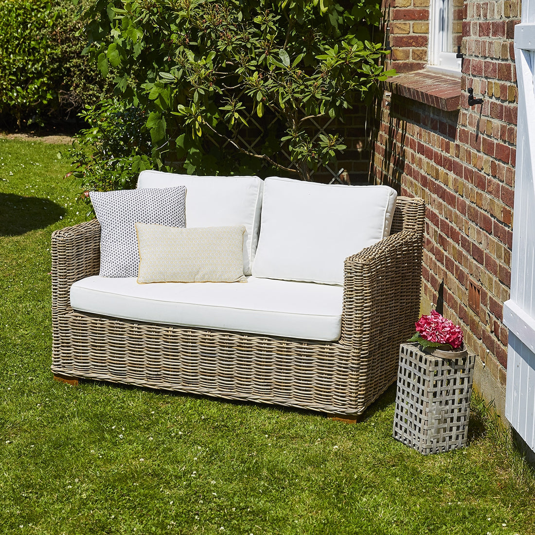 MUSA - Gartensofa aus naturfarbenem Kubu