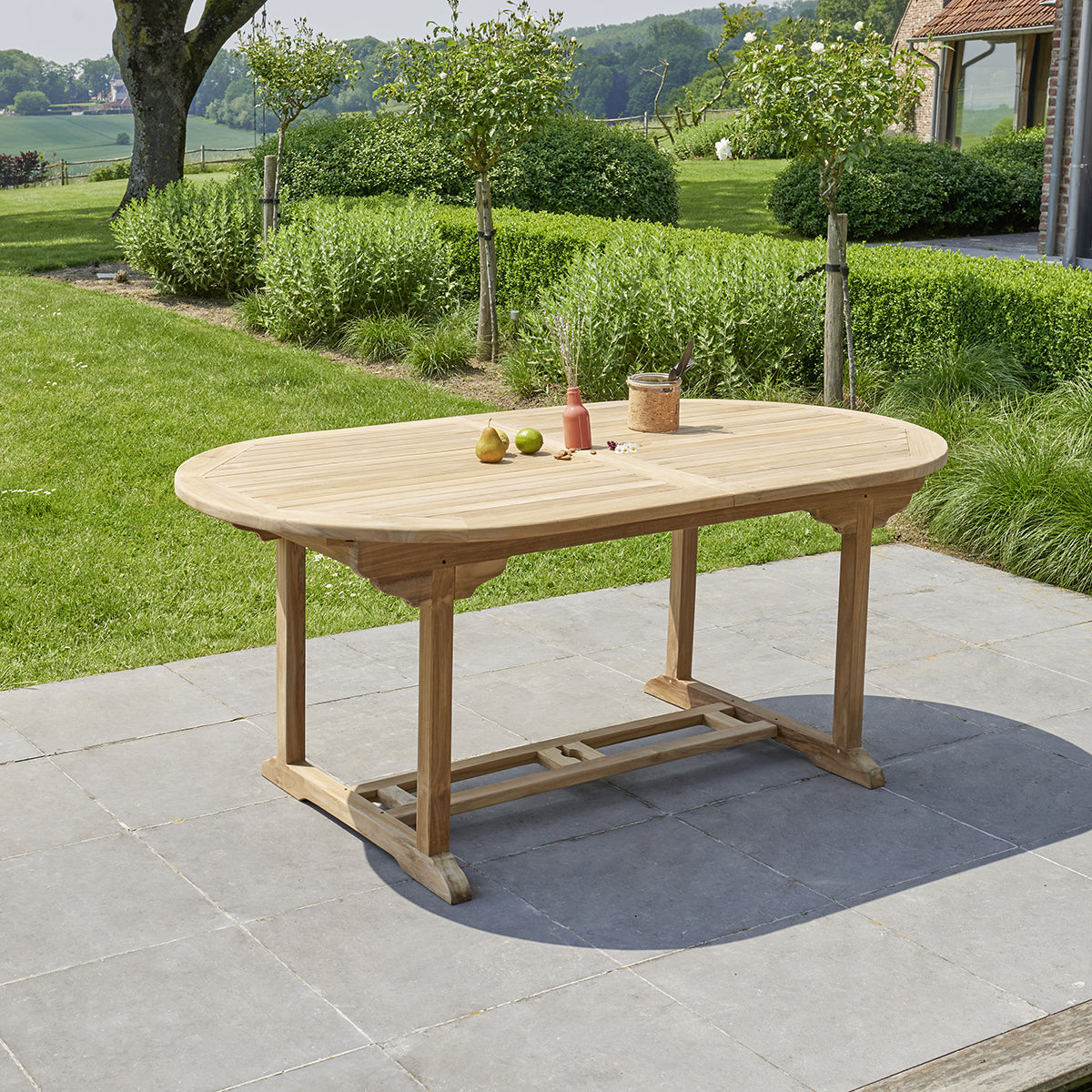 MIDLAND - Ausziehbare  Gartenmöbel aus Teakholz 8/10 pers.