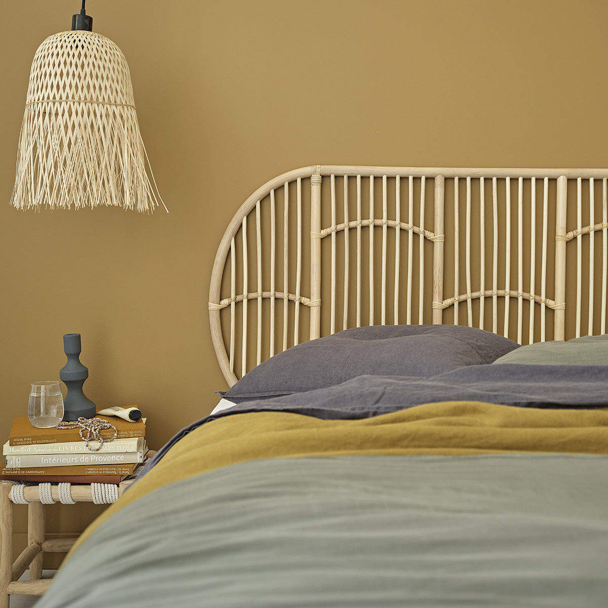 BOHO - Kopfteil aus Rattan 160 cm
