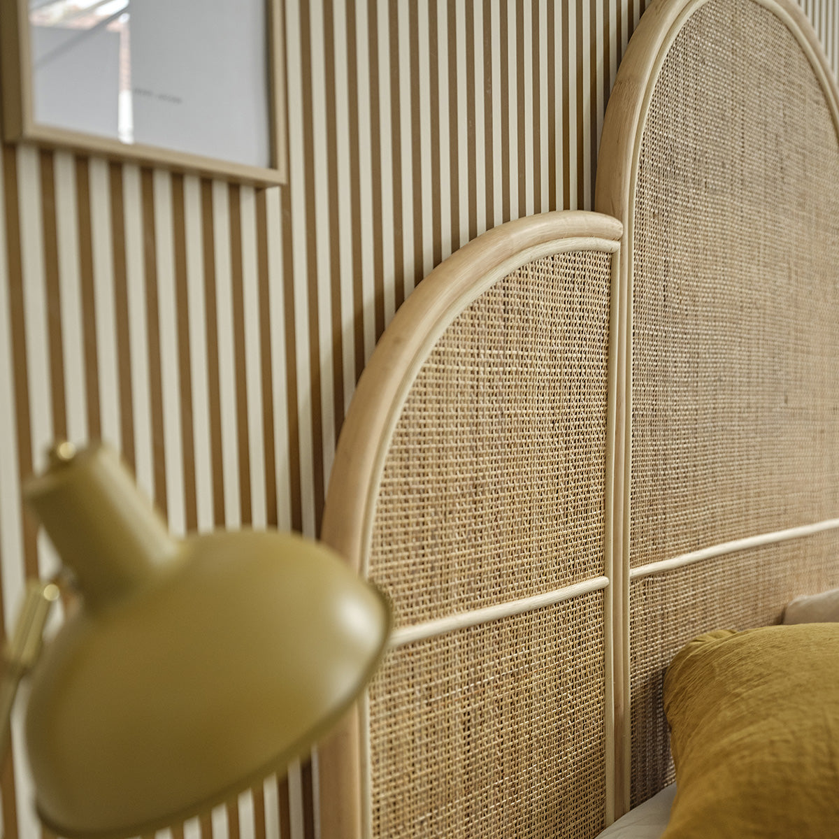 JANE - Kopfteil aus Rattan und Rohrgeflecht 160 cm