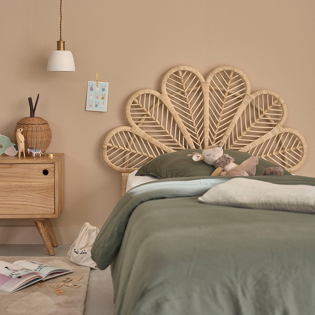 COLETTE - Kopfteil aus Rattan 90 cm