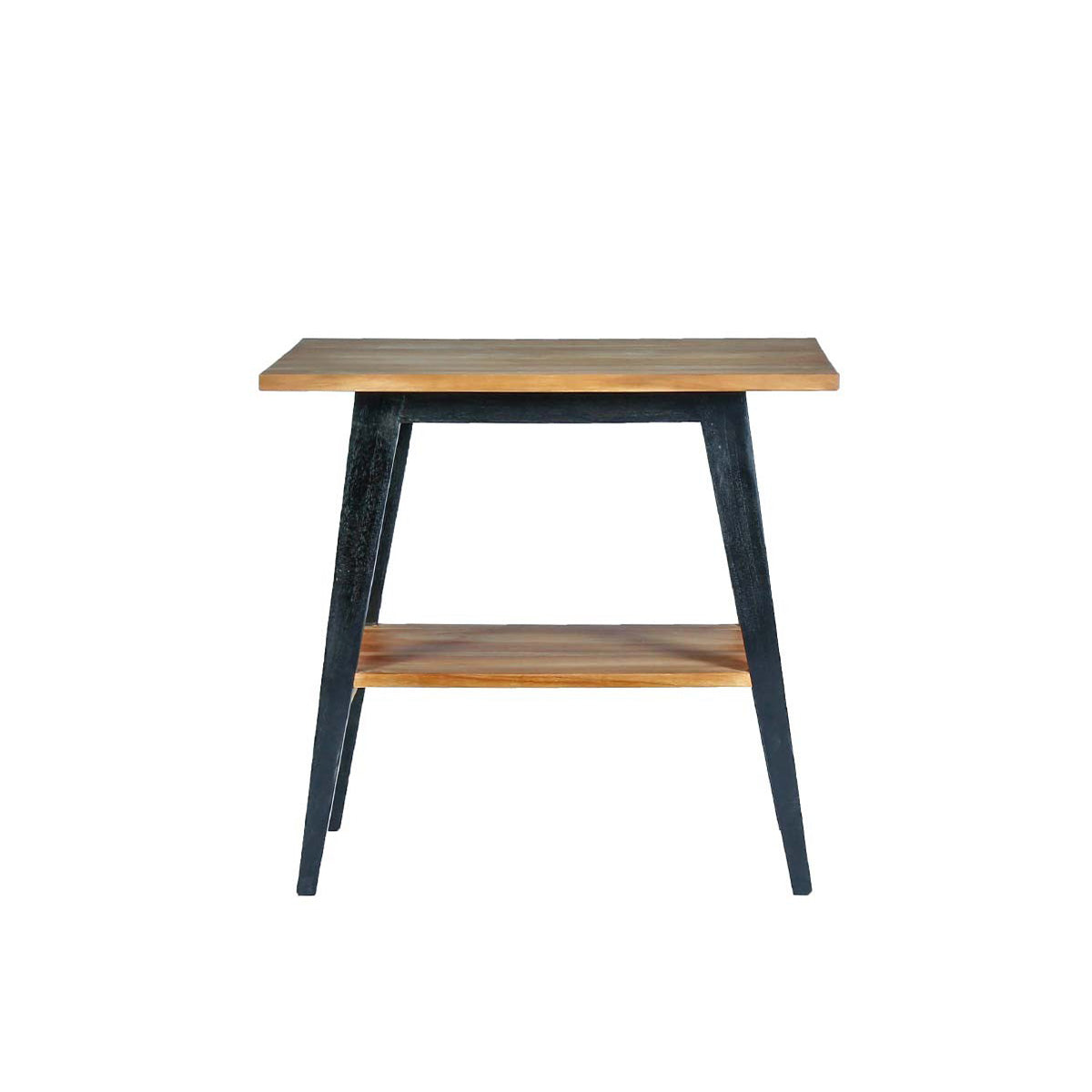 SARA - Badezimmermöbel aus massivem Teakholz mit schwarzen Beinen 80 cm