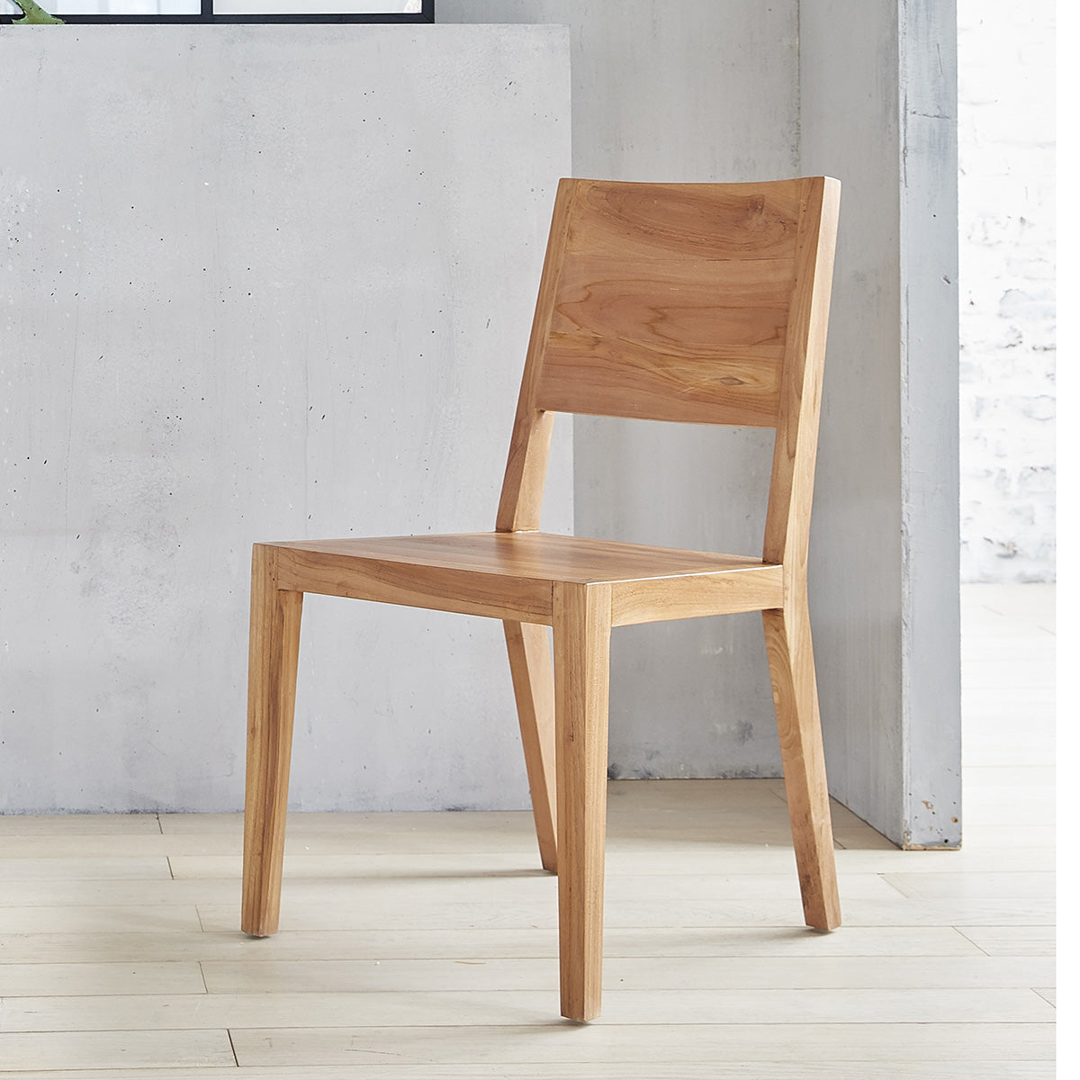 TRISTAN - Set aus 2 Stühlen aus massivem Teakholz